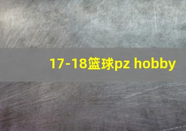 17-18篮球pz hobby